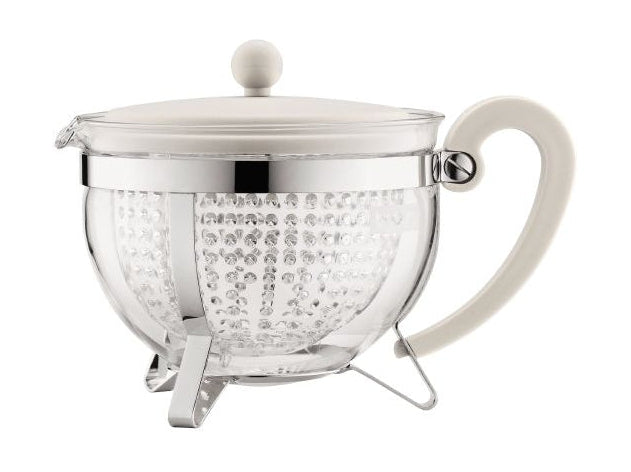 [product_category]-Bodum Chambord Teapot With Colored Plastic Lid Handle And Transparent Filter, Cream-Bodum-699965250393-1970-913-BOD-1