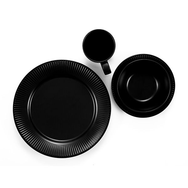 [product_category]-Bodum Douro 4 Dessert Plates Porcelain Black Matt, 4 Pcs.-Bodum-699965408299-11816-259-BOD-3