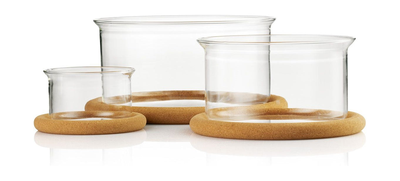 [product_category]-Bodum Hot Pot Set Casserole Dish With Cork Base Glass Transparent, 3 Pcs.-Bodum-727015105956-K4403-10-BOD-1