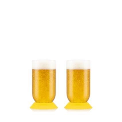 [product_category]-Bodum Oktett Plastic Beer Glasses 2 Pcs., Yellow-Bodum-699965471156-10211-591-MOMA-BOD-2