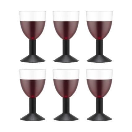 [product_category]-Bodum Oktett, Plastic Red Wine Glasses 6 Pcs., Black-Bodum-699965488963-4266-01-12-BOD-1