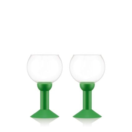 [product_category]-Bodum Oktett Wine Glasses With Plastic Base 2 Pcs., Green-Bodum-699965471071-12141-386-MOMA-BOD-1