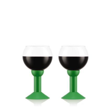 [product_category]-Bodum Oktett Wine Glasses With Plastic Base 2 Pcs., Green-Bodum-699965471071-12141-386-MOMA-BOD-2