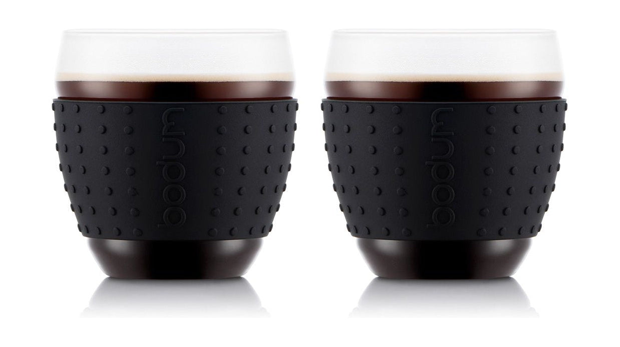 [product_category]-Bodum Pavina Glass With Silicone Handle Black 0.35 L, 2 Pcs.-Bodum-699965026677-11185-01-BOD-1