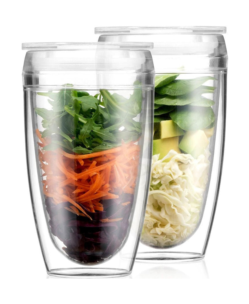 [product_category]-Bodum Pavina To Go 2 Cup Plastic Double Walled With Lid Transparent 0.4 L, 2 Pcs.-Bodum-699965425982-K11850-10SA-BOD-1