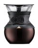 Bodum Pour Over Coffee Maker With Permanent Coffee Filter Black, 4 Cups