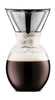 Bodum Pour Over Coffee Maker With Permanent Coffee Filter Cream Colored, 12 Cups