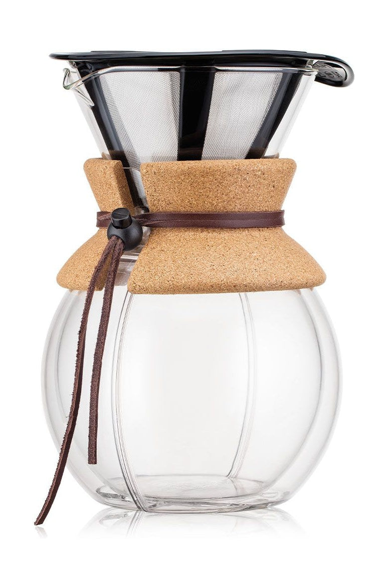 [product_category]-Bodum Pour Over Double Wall Coffee Maker With Permanent Coffee Filter Extra Layer Cork, 8 Cups-Bodum-699965368036-11736-109S-BOD-1