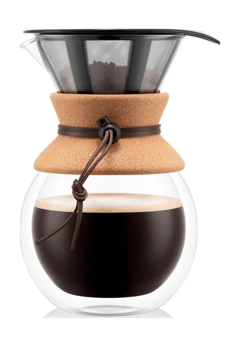 [product_category]-Bodum Pour Over Double Walled Coffee Maker With Permanent Coffee Filter Cork, 8 Cups-Bodum-699965336806-11682-109-BOD-1