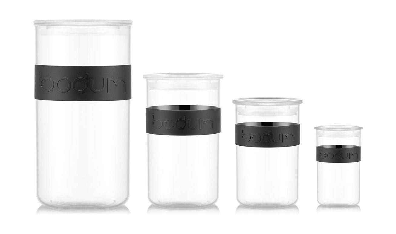 [product_category]-Bodum Presso Storage Jars With Silicone Band Black, 12 Pcs.-Bodum-699965424107-K11830-01SA-1-BOD-1
