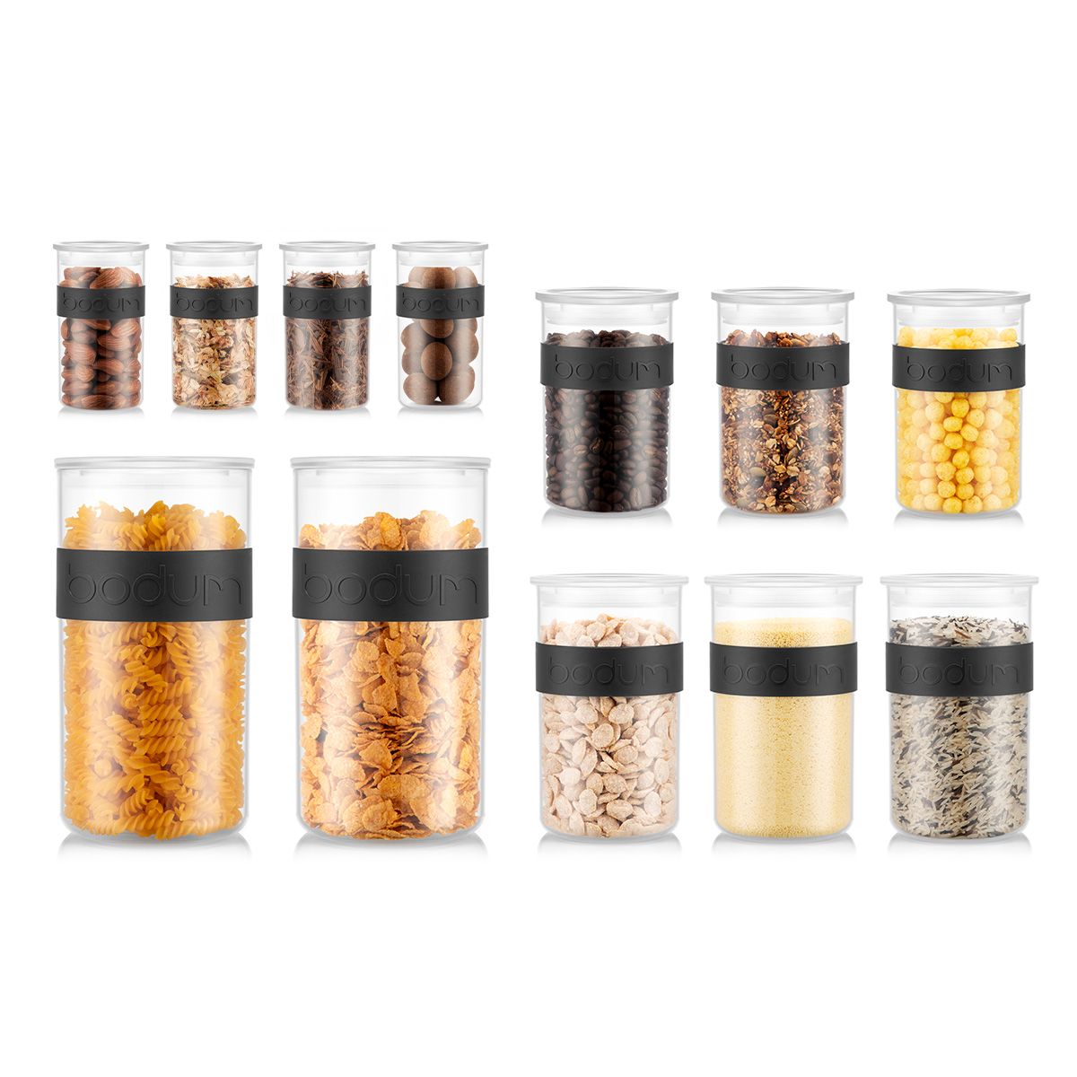 [product_category]-Bodum Presso Storage Jars With Silicone Band Black, 12 Pcs.-Bodum-699965424107-K11830-01SA-1-BOD-2