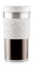 Bodum Travel Mug Double Walled Plastic Cream Coloured, 0.35 L