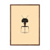  Ant Classic Poster Dark Wood Frame 50x70 Cm Sand Colored Background