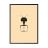  Ant Classic Poster Frame In Black Lacquered Wood 70x100 Cm Sand Colored Background