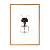 Brainchild Ant Classic plakát, rám vyrobený z lehkého dřeva 70x100 cm, bílé pozadí