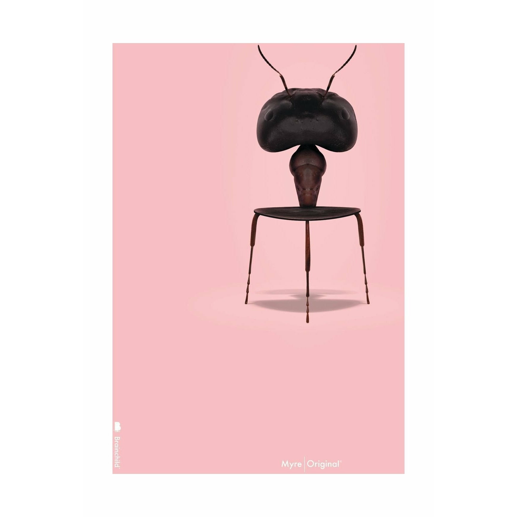 [product_category]-Brainchild Ant Classic Poster Without Frame A5, Pink Background-Brainchild-5713713018143-43001-BRA-1