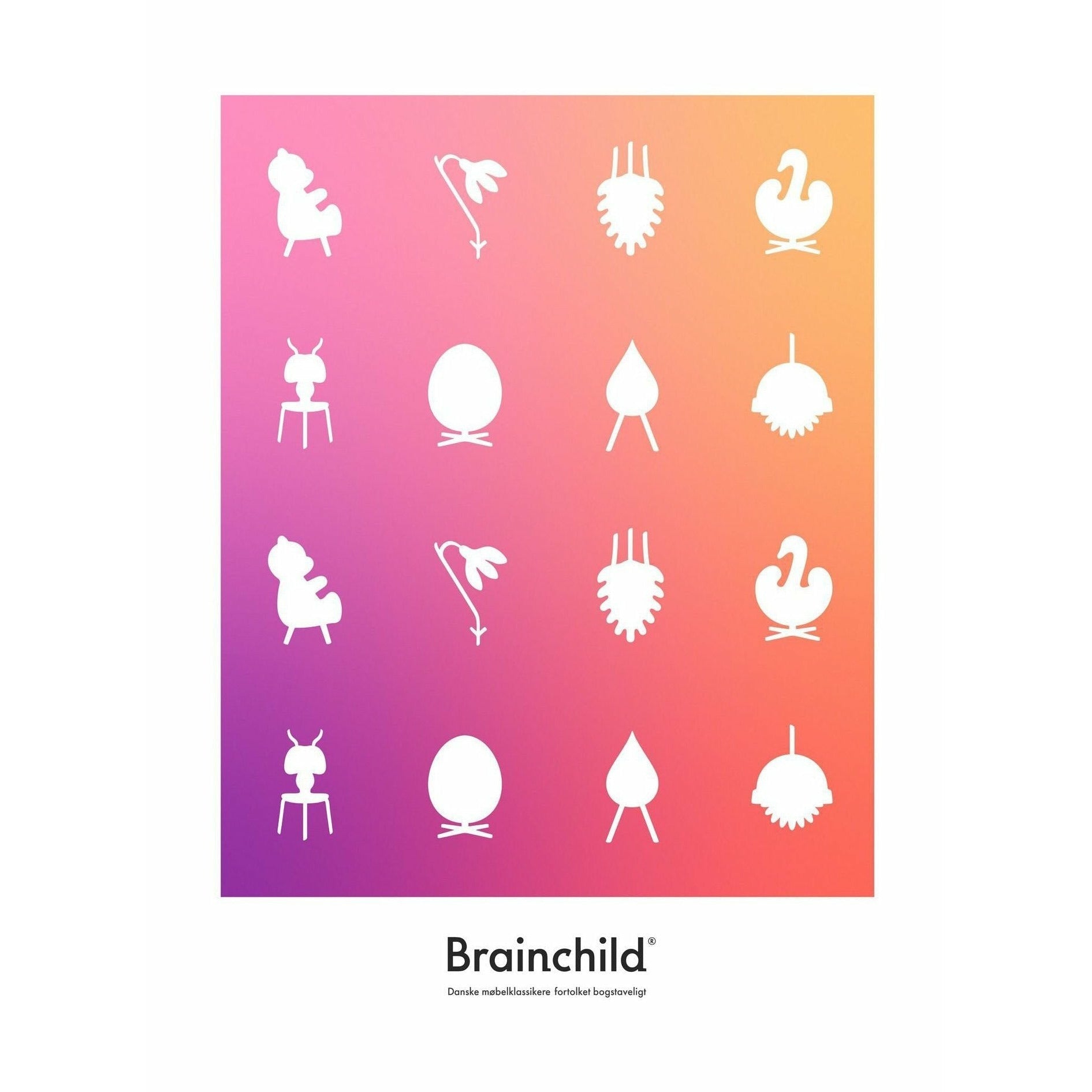 [product_category]-Brainchild Design Icon Poster Without Frame 70 X100 Cm, Colour-Brainchild-IF-00004-BRA-1