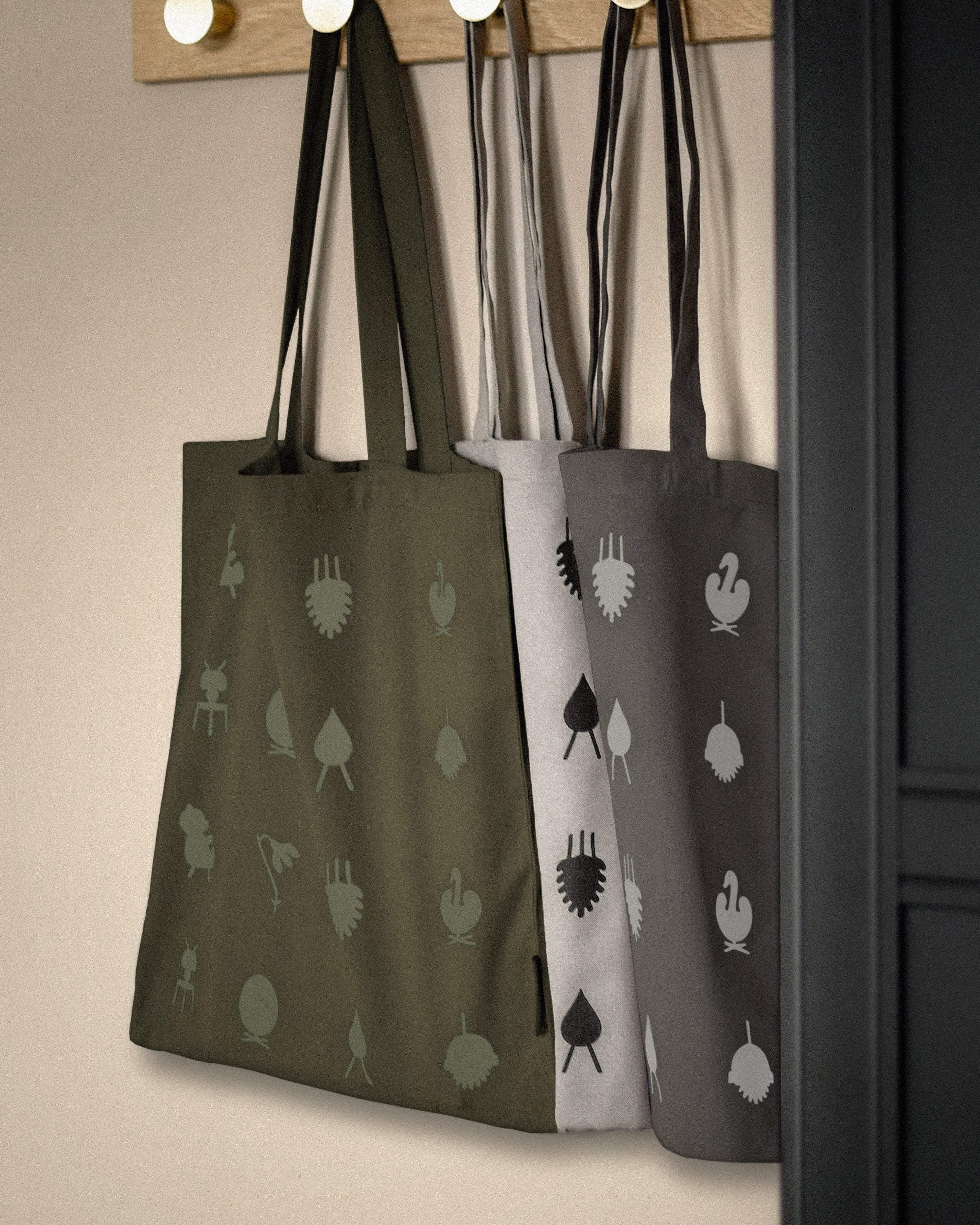 [product_category]-Brainchild Design Icons Carrying Bag, Dark Grey-Brainchild-5613713201127-7003-BRA-2