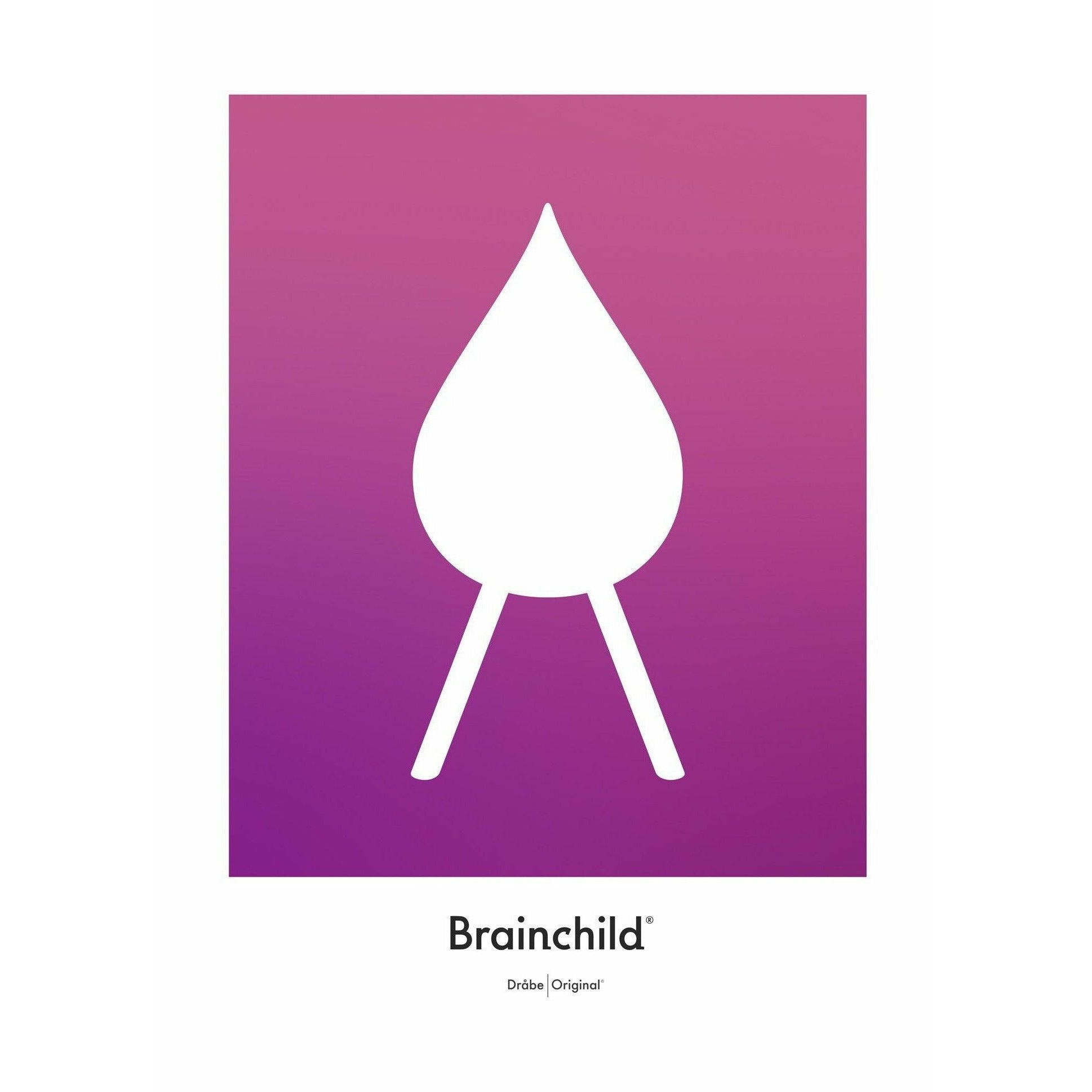 [product_category]-Brainchild Drop Design Icon Poster Without Frame A5, Purple-Brainchild-IF-51001-BRA-1