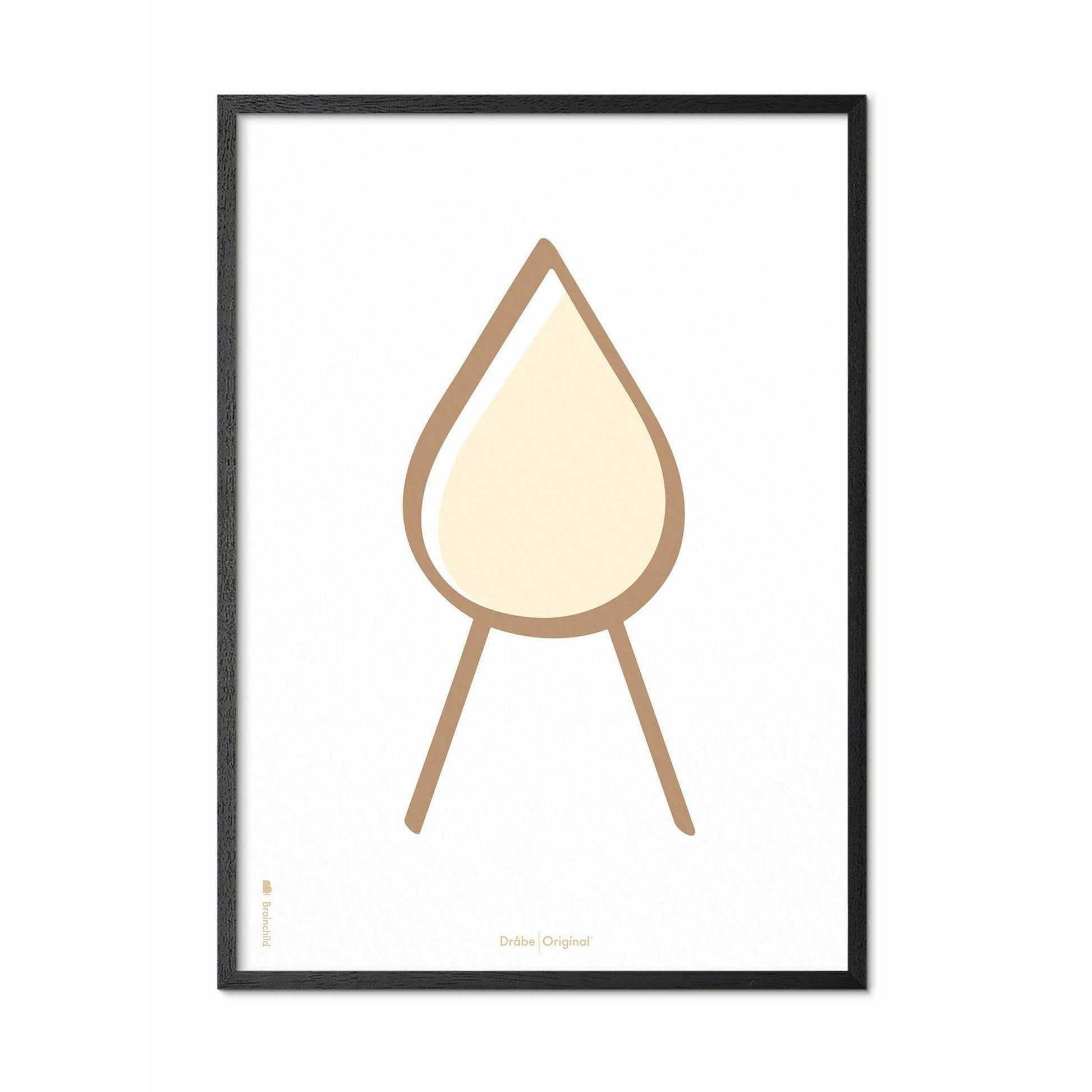 [product_category]-Brainchild Drop Line Poster, Frame In Black Lacquered Wood 30x40 Cm, White Background-Brainchild-SH-51002-C-BRA-1