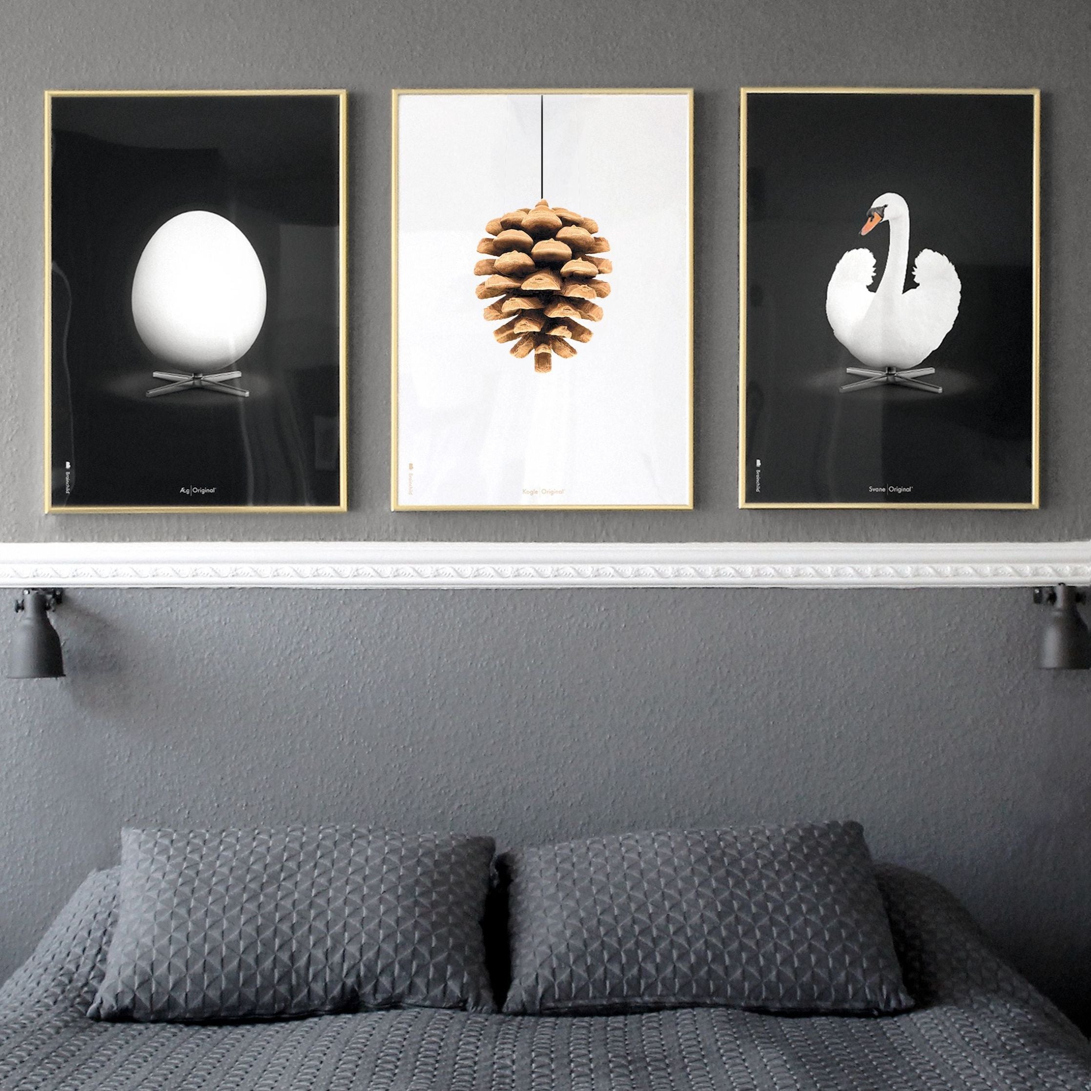 [product_category]-Brainchild Egg Classic Poster, Frame In Black Lacquered Wood A5, Black Background-Brainchild-12001-C-BRA-4