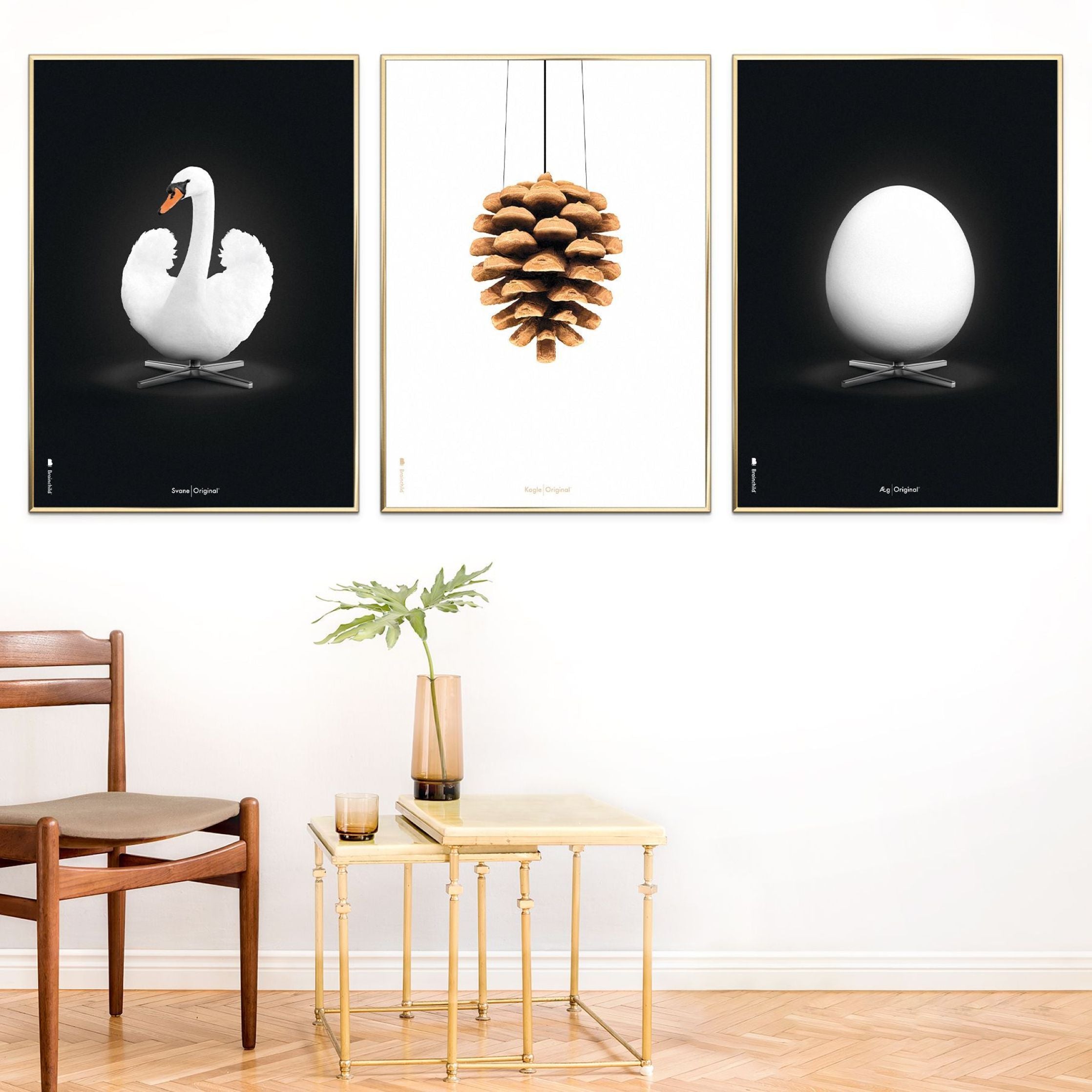 [product_category]-Brainchild Egg Classic Poster, Frame In Black Lacquered Wood A5, Black Background-Brainchild-12001-C-BRA-5