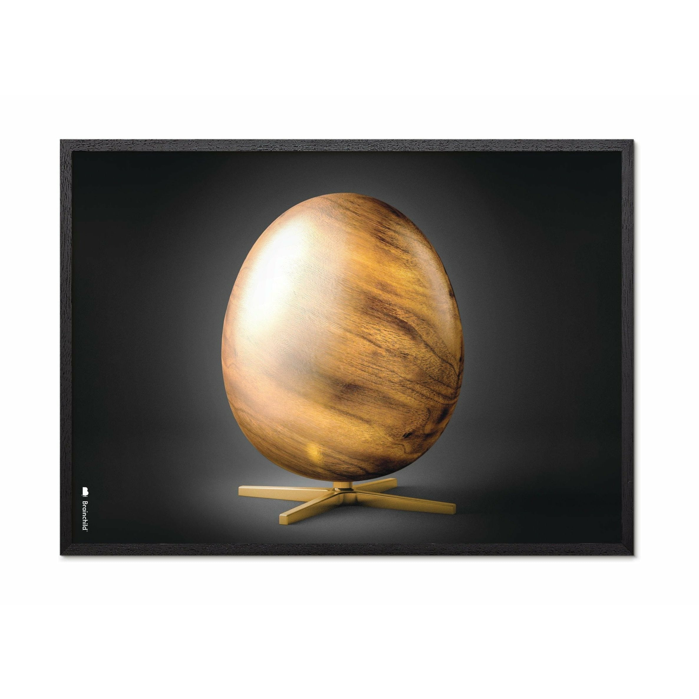 [product_category]-Brainchild Egg Cross Format Poster, Frame In Black Lacquered Wood 30x40 Cm, Black-Brainchild-17002-C-BRA-1