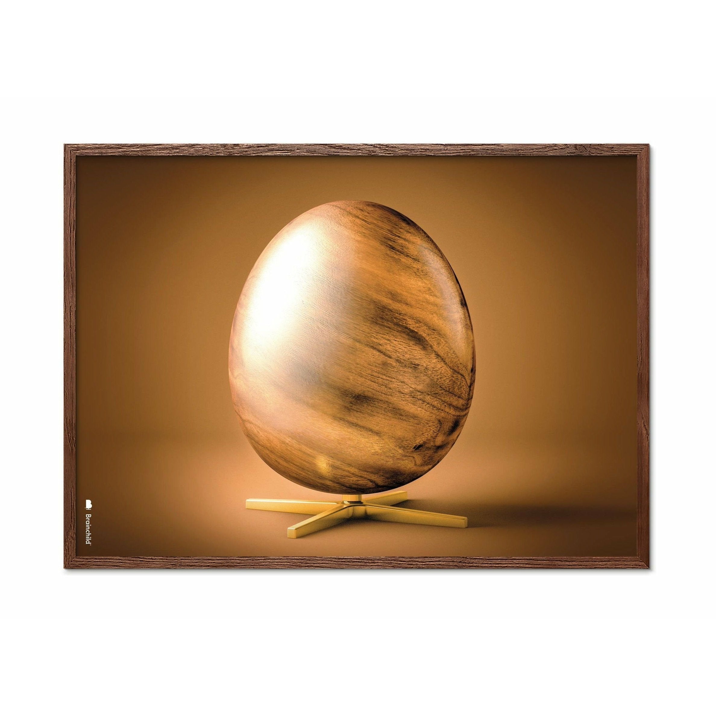 [product_category]-Brainchild Egg Cross Format Poster, Frame Made Of Dark Wood A5, Brown-Brainchild-18001-B-BRA-1