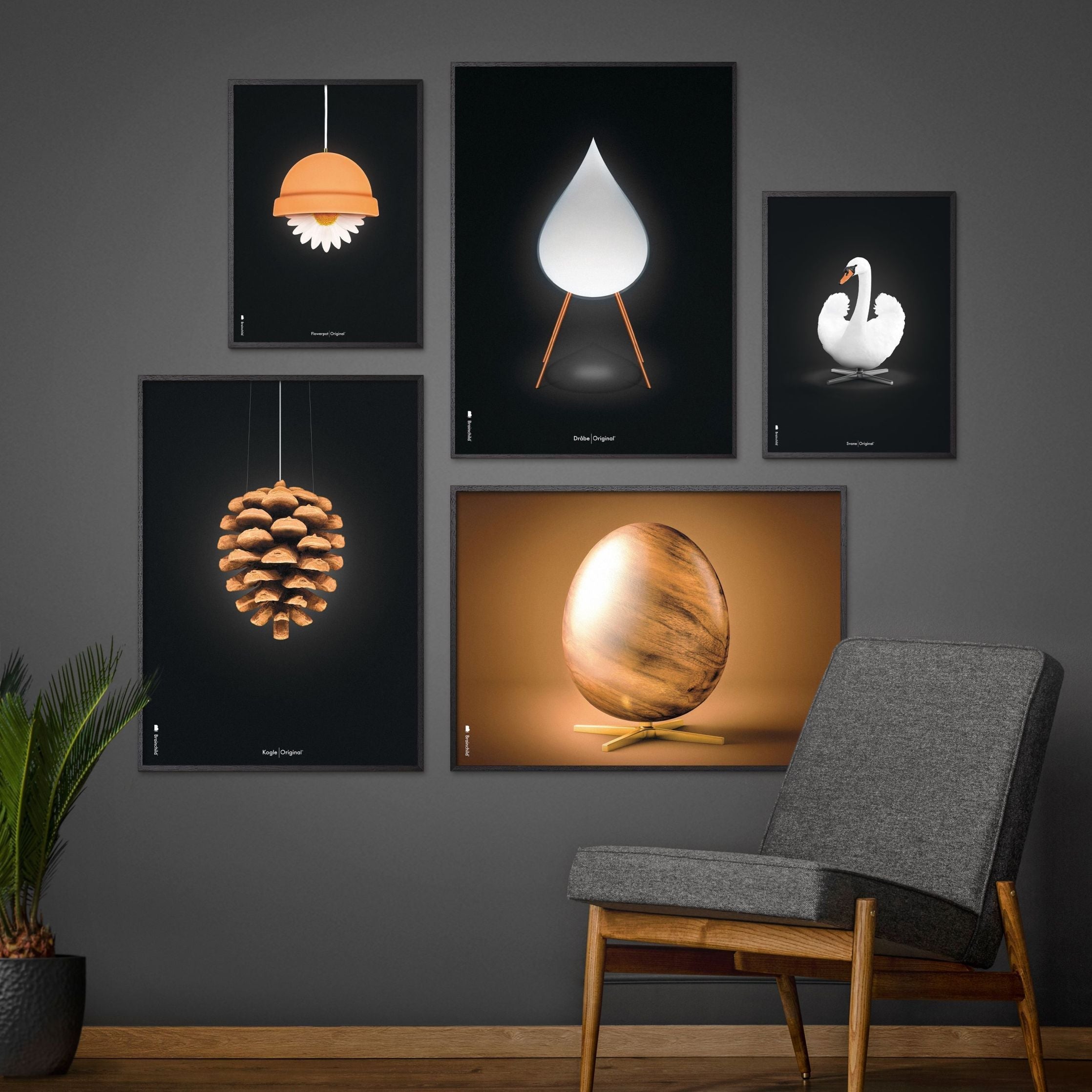 [product_category]-Brainchild Egg Cross Format Poster, Frame Made Of Dark Wood A5, Brown-Brainchild-18001-B-BRA-9