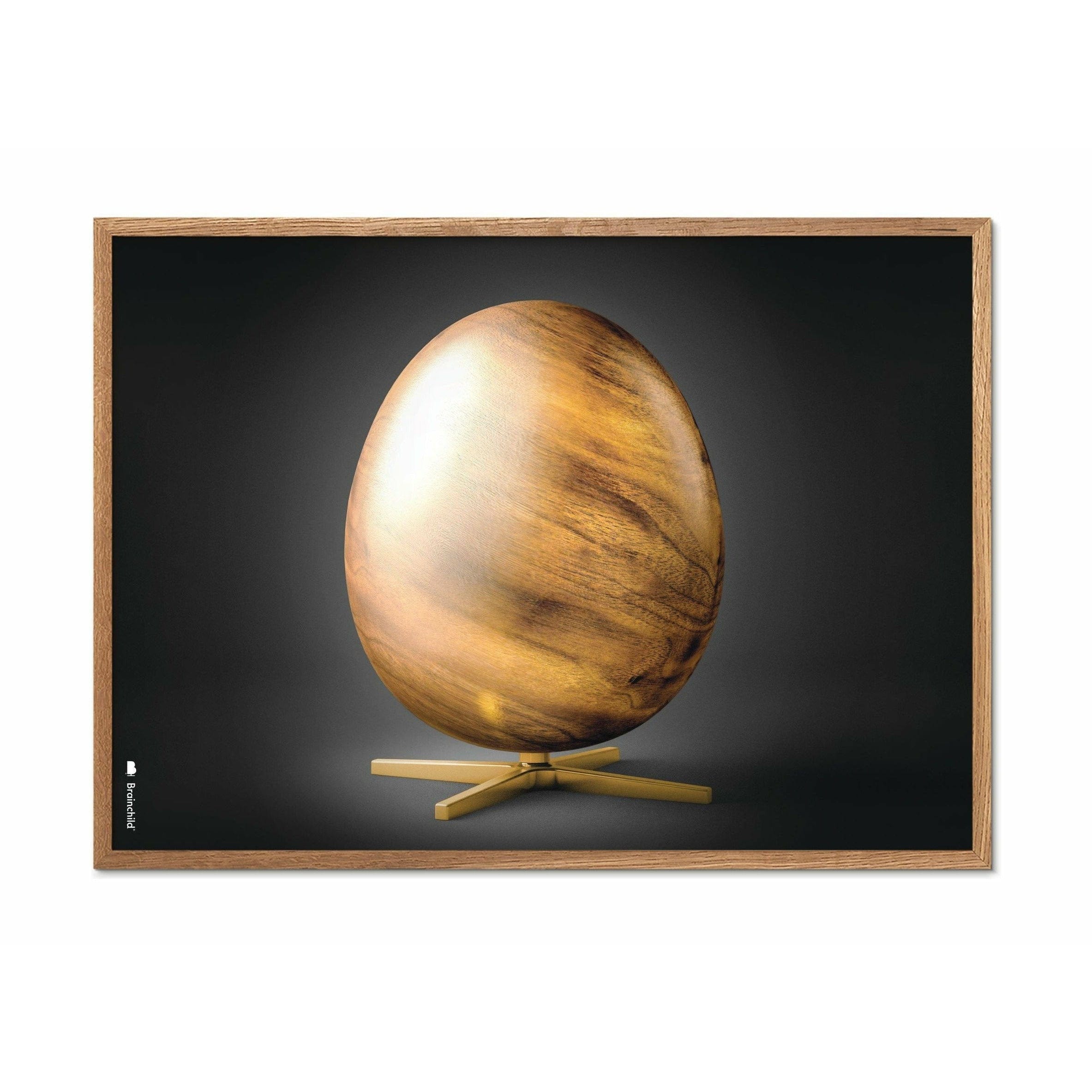 [product_category]-Brainchild Egg Cross Format Poster, Frame Made Of Light Wood 70 X100 Cm, Black-Brainchild-17004-A-BRA-1