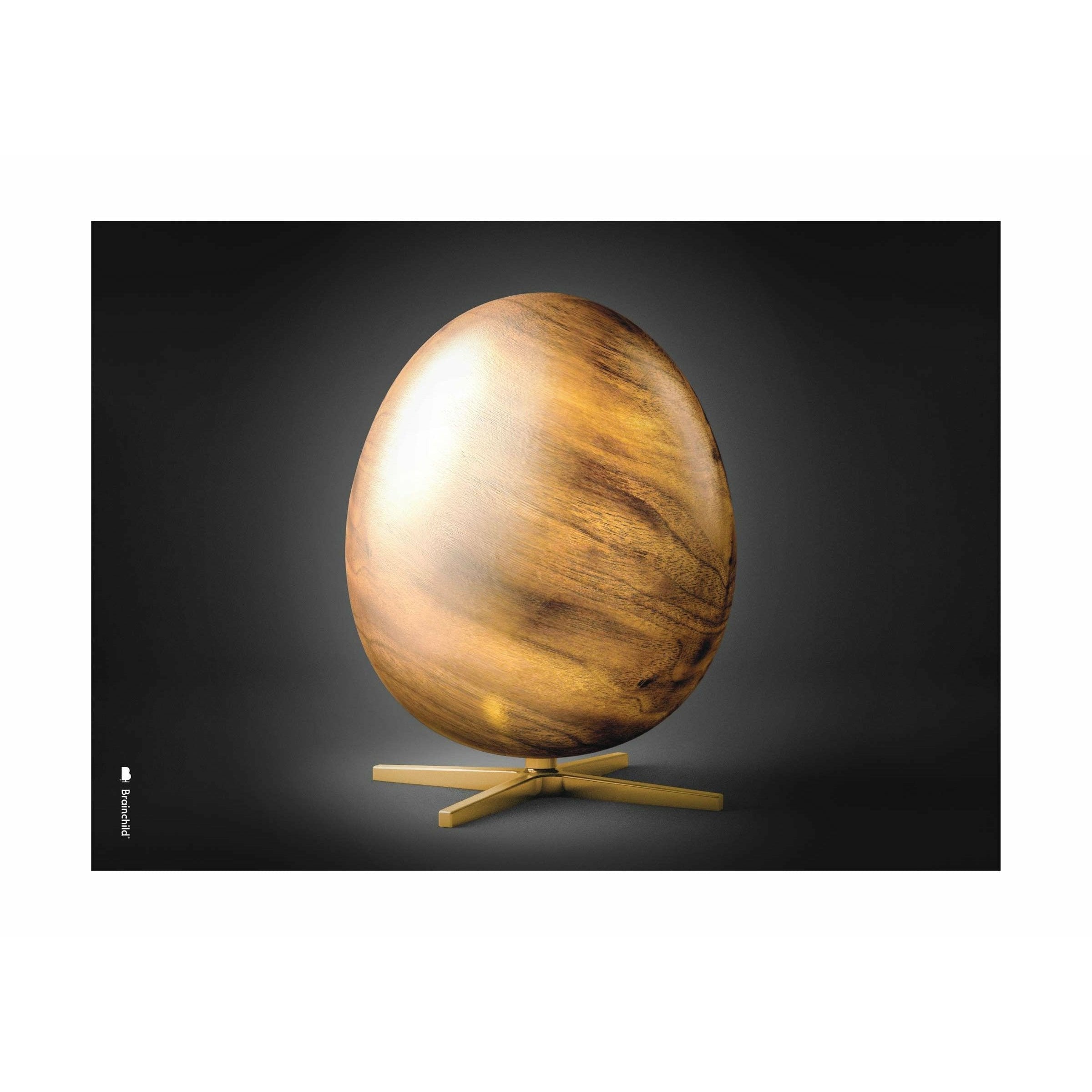 [product_category]-Brainchild Egg Cross Format Poster Without Frame 50 X70 Cm, Black-Brainchild-17003-BRA-1