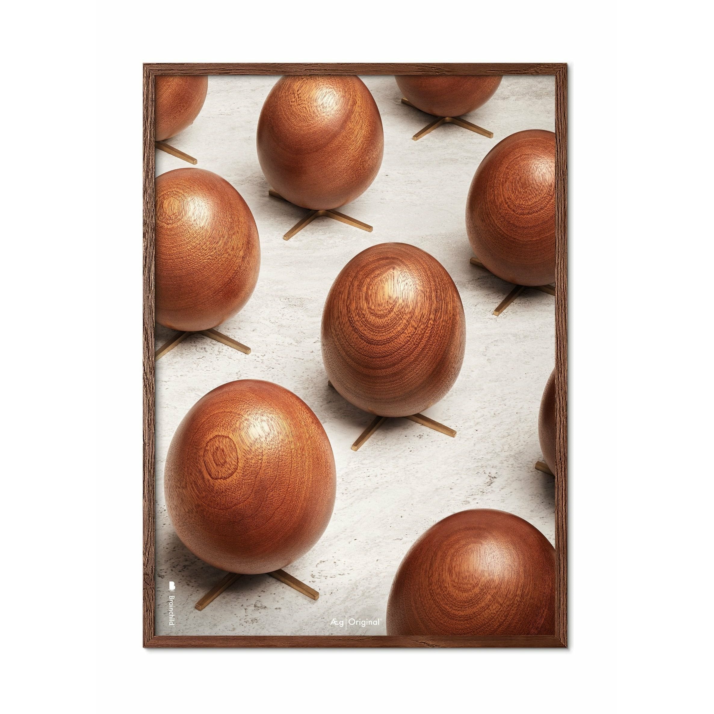 [product_category]-Brainchild Egg Parade Poster, Frame Made Of Dark Wood, 30x40 Cm-Brainchild-PA-11002-B-BRA-1