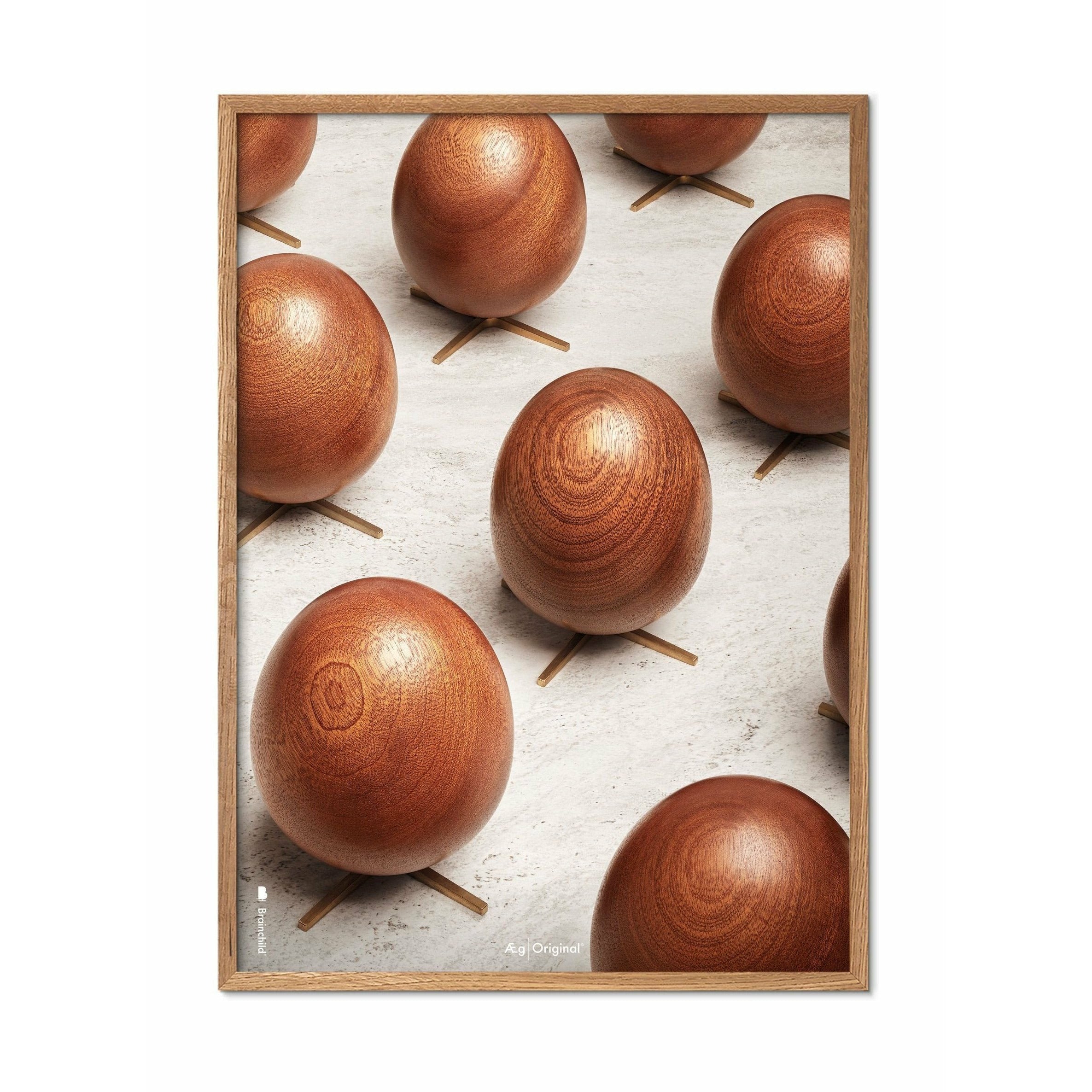 [product_category]-Brainchild Egg Parade Poster, Frame Made Of Light Wood, 50x70 Cm-Brainchild-PA-11003-A-BRA-1