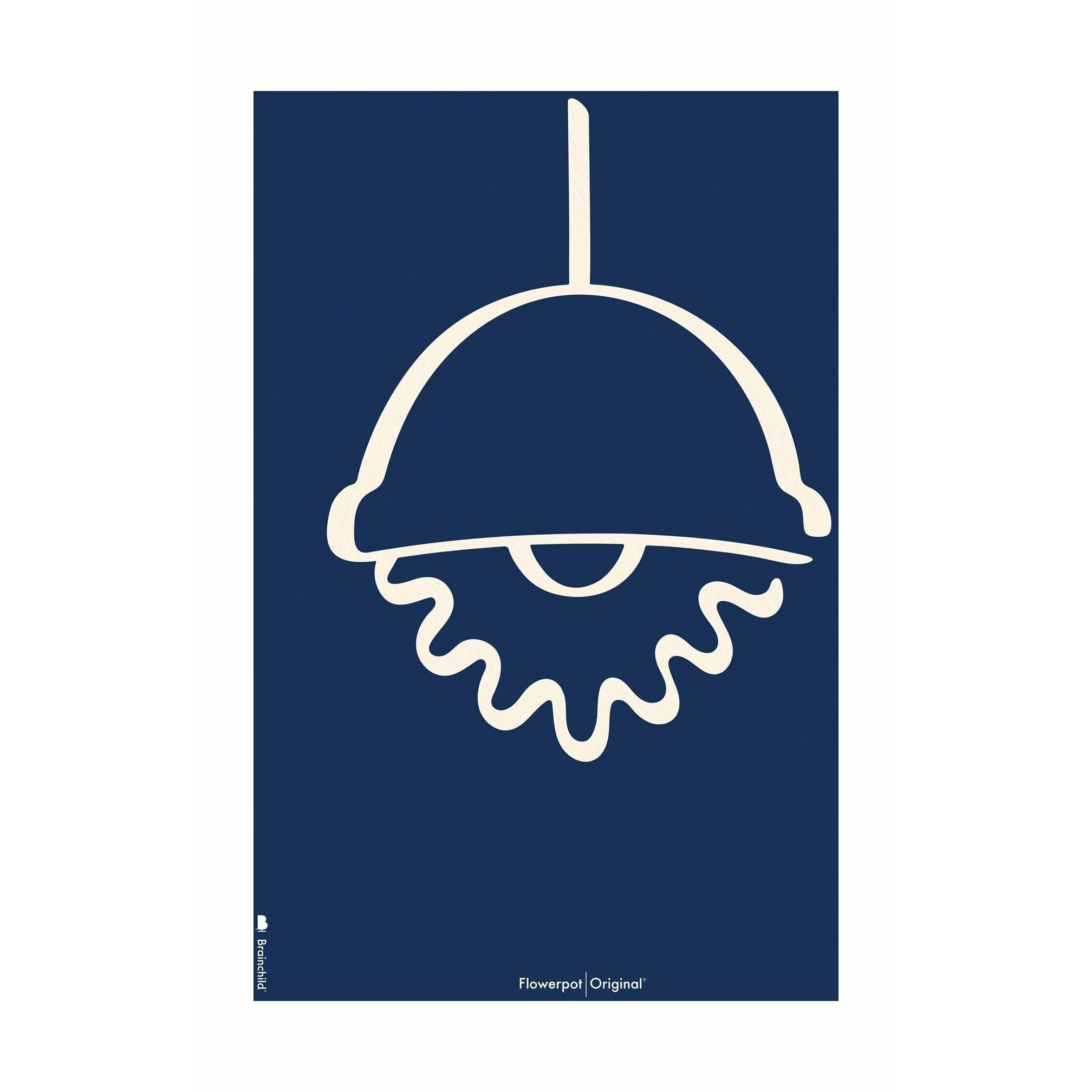 [product_category]-Brainchild Flowerpot Line Poster Without Frame 30 X40 Cm, Blue Background-Brainchild-5713713200866-B-81002-BRA-1