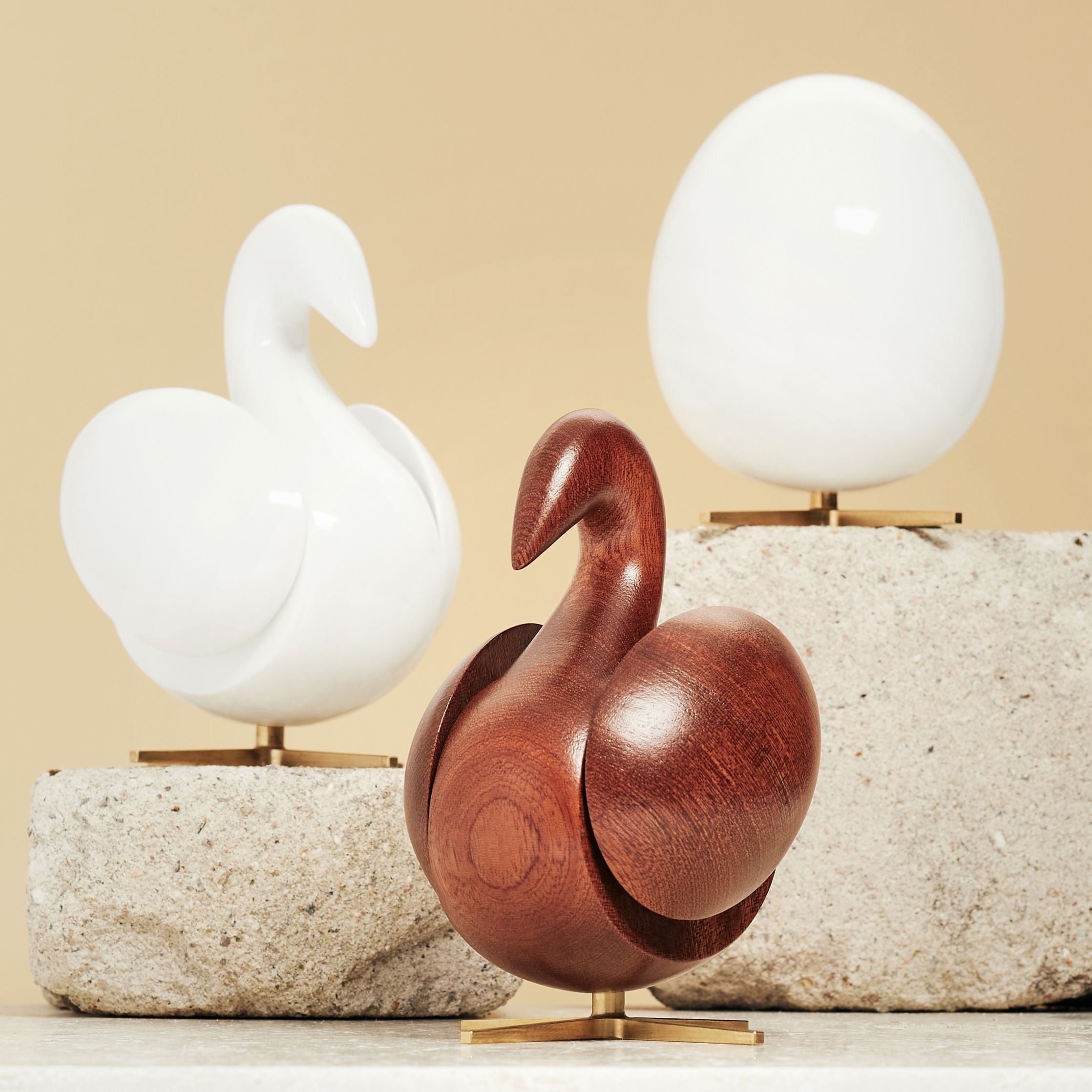 [product_category]-Brainchild Of The Swan Wooden Figure Mahogany, Brass Base-Brainchild-5713713017986-2001-BRA-12