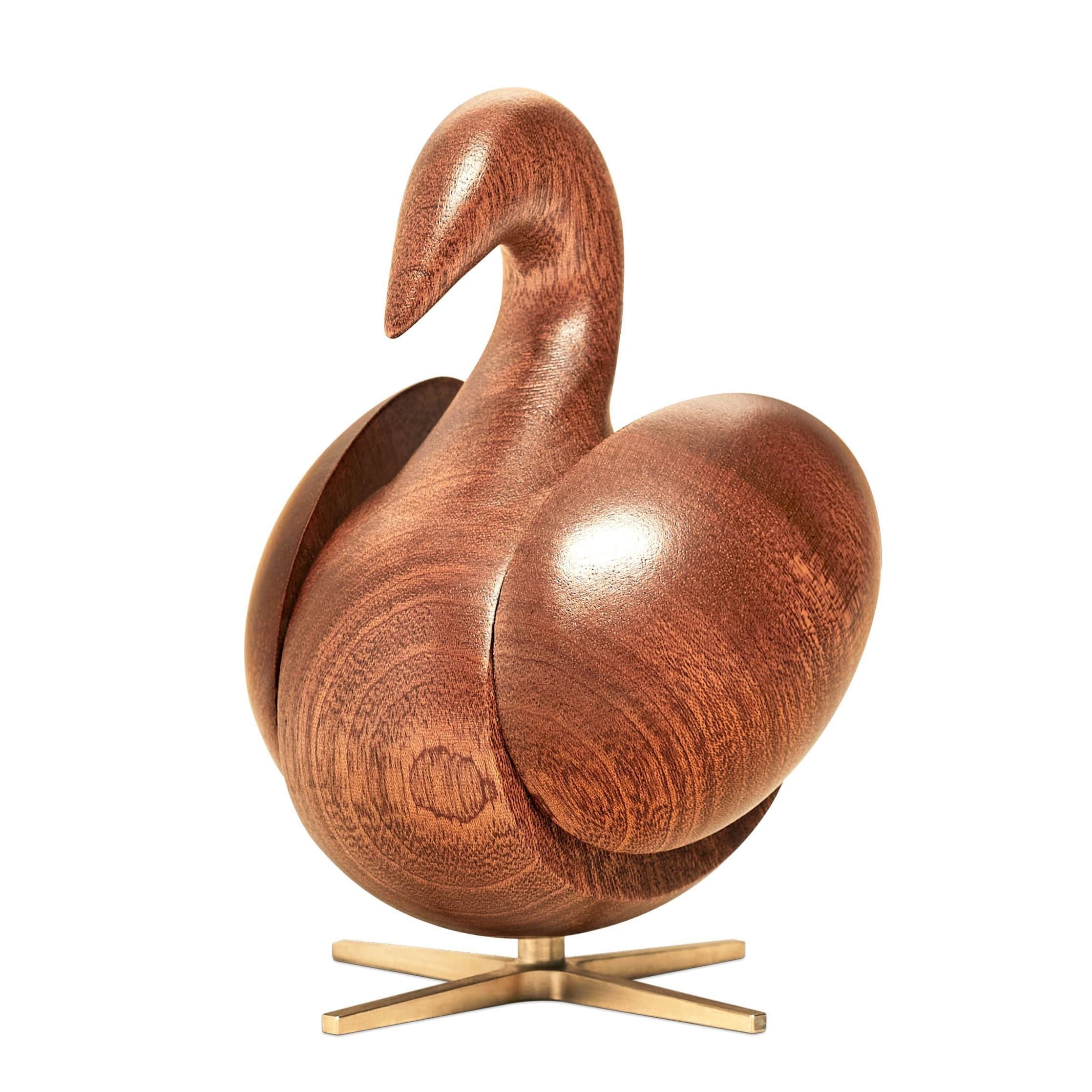 [product_category]-Brainchild Of The Swan Wooden Figure Mahogany, Brass Base-Brainchild-5713713017986-2001-BRA-1