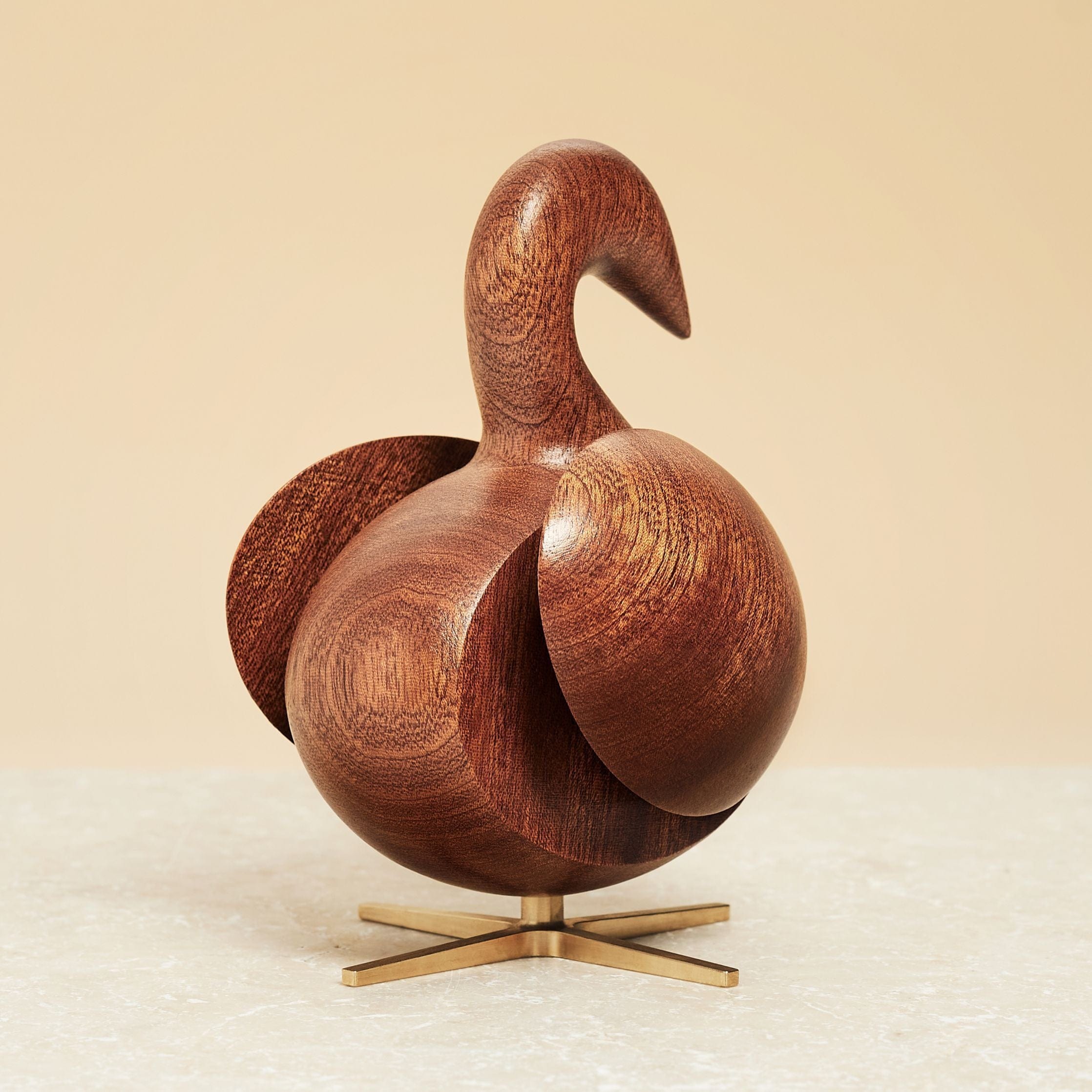 [product_category]-Brainchild Of The Swan Wooden Figure Mahogany, Brass Base-Brainchild-5713713017986-2001-BRA-3