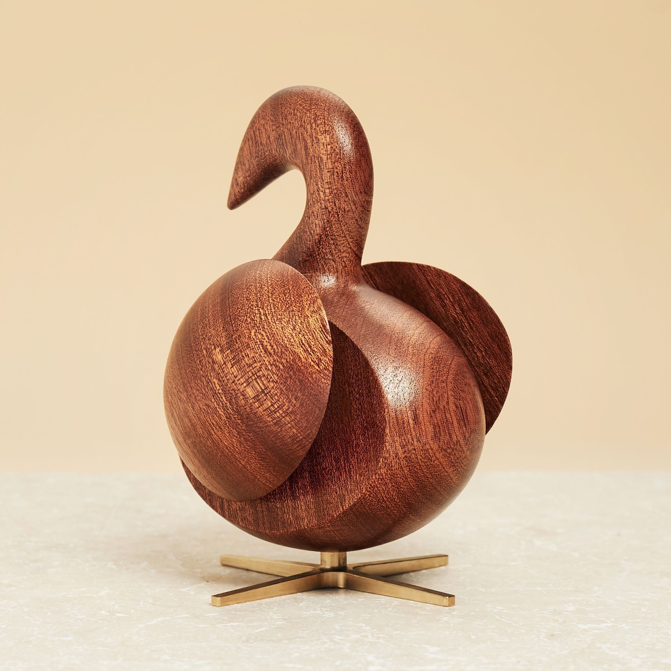 [product_category]-Brainchild Of The Swan Wooden Figure Mahogany, Brass Base-Brainchild-5713713017986-2001-BRA-4