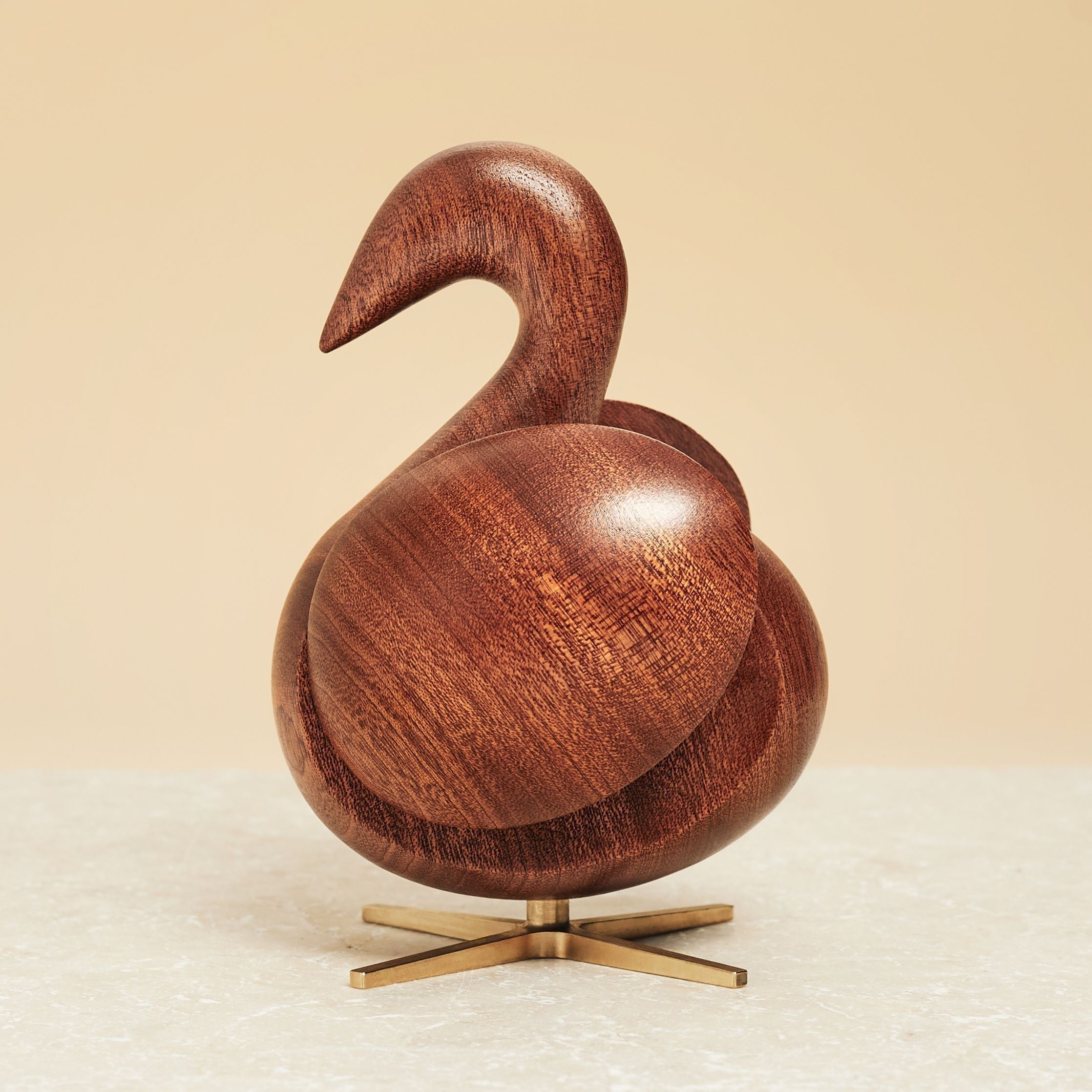 [product_category]-Brainchild Of The Swan Wooden Figure Mahogany, Brass Base-Brainchild-5713713017986-2001-BRA-5