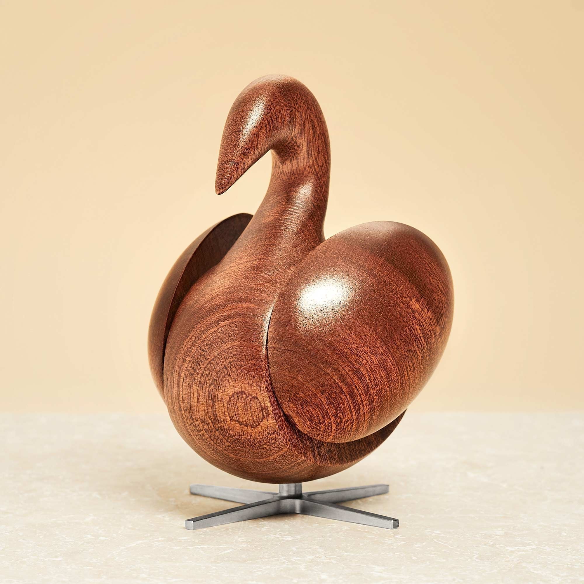 [product_category]-Brainchild Of The Swan Wooden Figure Mahogany, Steel Base-Brainchild-5613713201213-2002-BRA-2