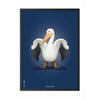  Pelikan Classic plakát rám v černém lakovaném dřevu 30x40 cm tmavě modré pozadí