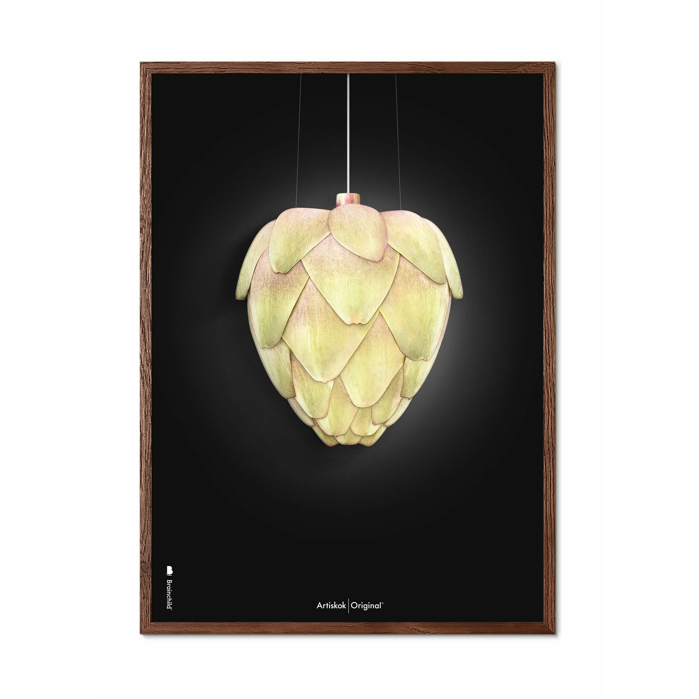 [product_category]-Brainchild Ph Artichoke Poster Frame Made Of Dark Wood A5, Black Background-Brainchild-211001-B-BRA-1