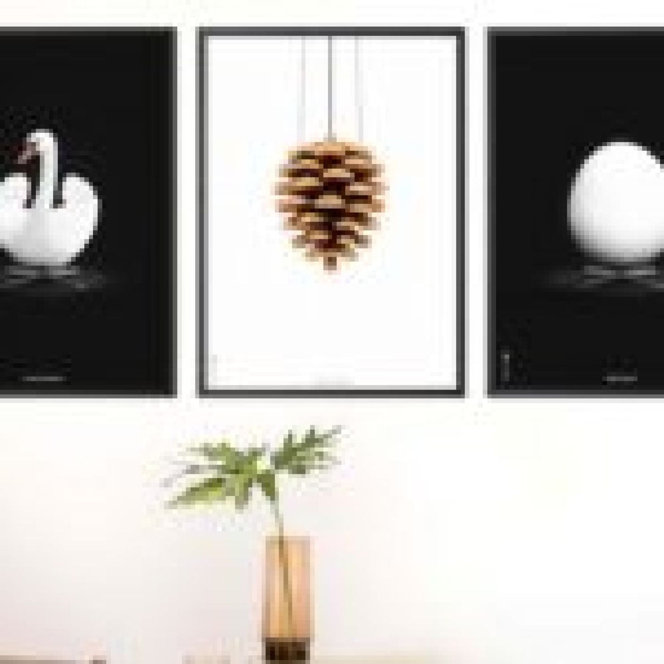[product_category]-Brainchild Pine Cone Classic Poster, Brass Colored Frame A5, White Background-Brainchild-22001-D-BRA-7