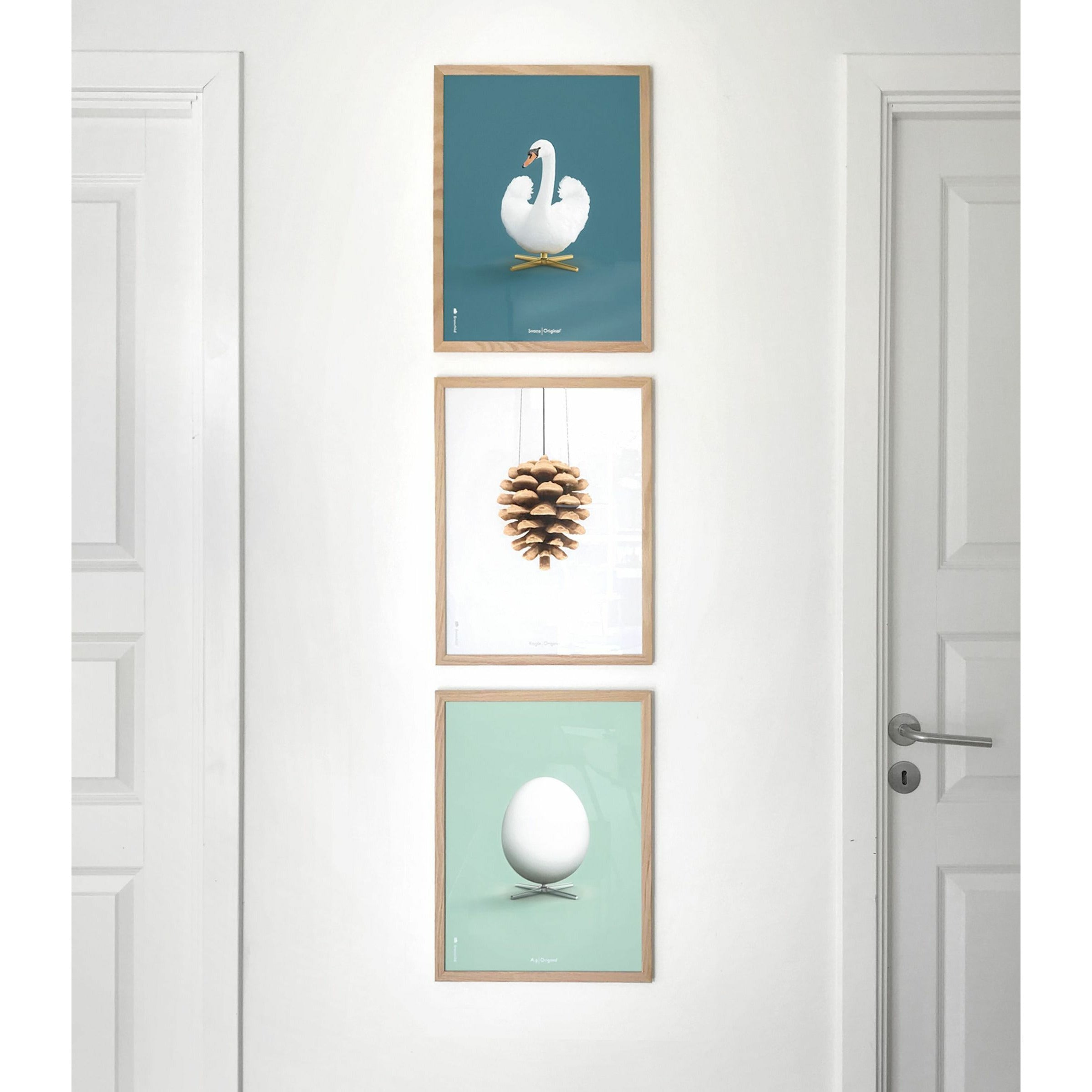 [product_category]-Brainchild Pine Cone Classic Poster, Frame Made Of Light Wood 50x70 Cm, White Background-Brainchild-22003-A-BRA-8