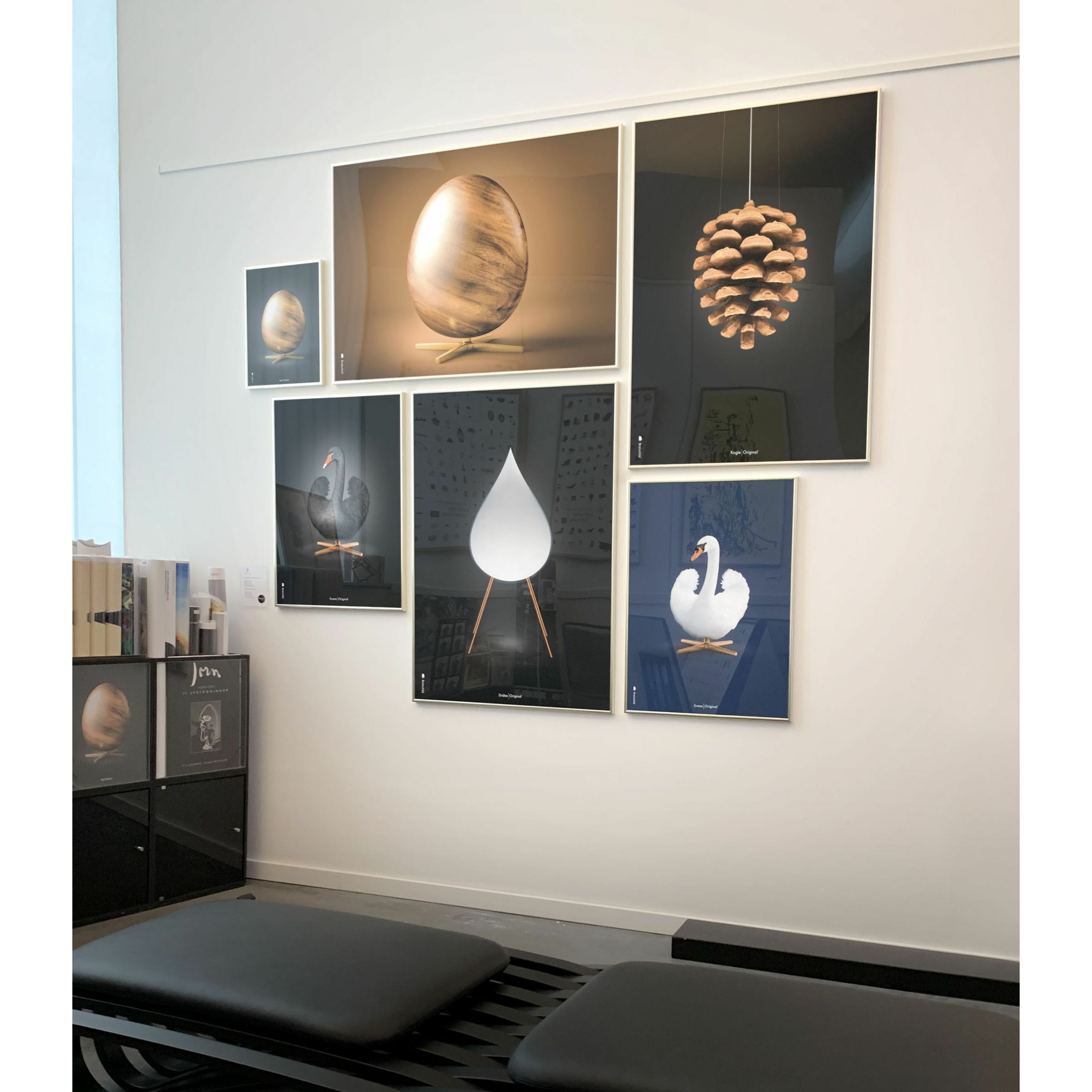 [product_category]-Brainchild Pine Cone Classic Poster, Frame Made Of Light Wood A5, Black Background-Brainchild-23001-A-BRA-22