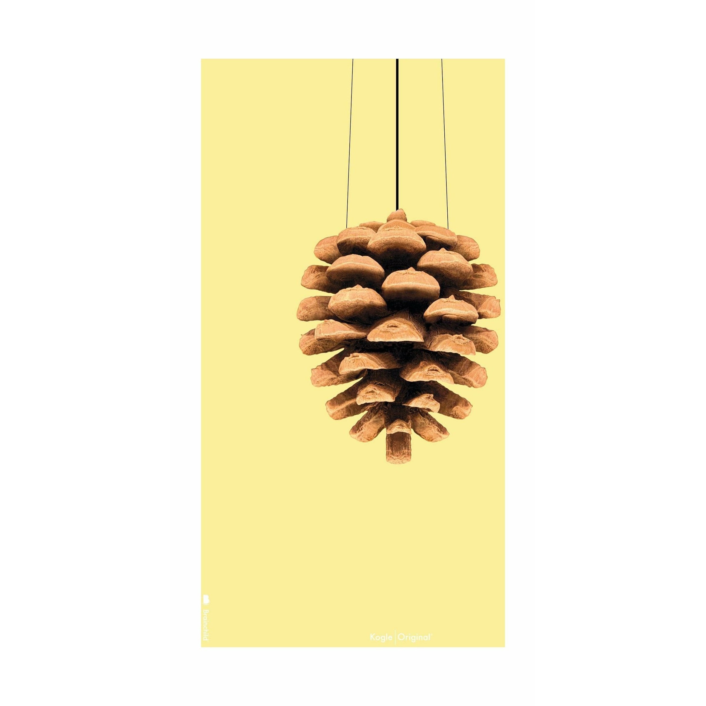 [product_category]-Brainchild Pine Cone Classic Poster Without Frame 30 X40 Cm, Yellow Background-Brainchild-5713713200173-24002-BRA-1