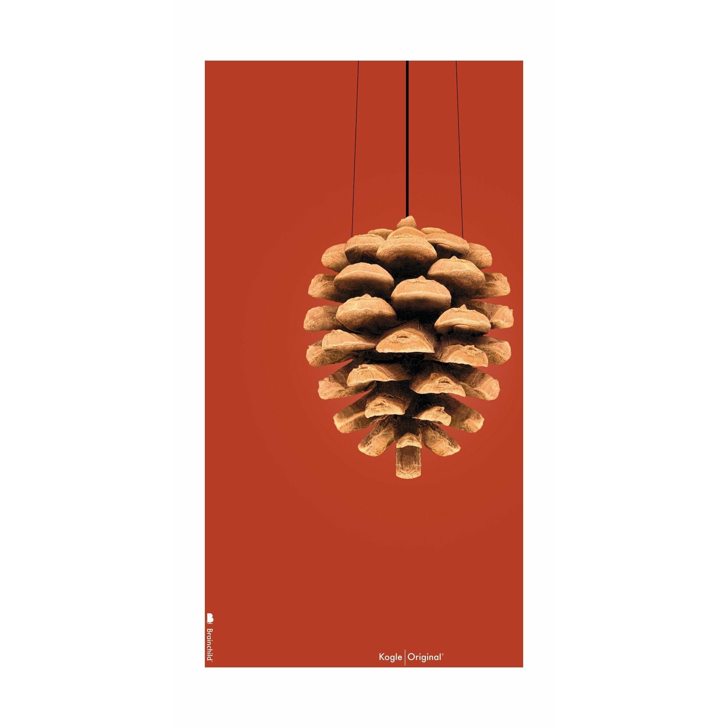 [product_category]-Brainchild Pine Cone Classic Poster Without Frame 70 X100 Cm, Red Background-Brainchild-5713713200516-25004-BRA-1