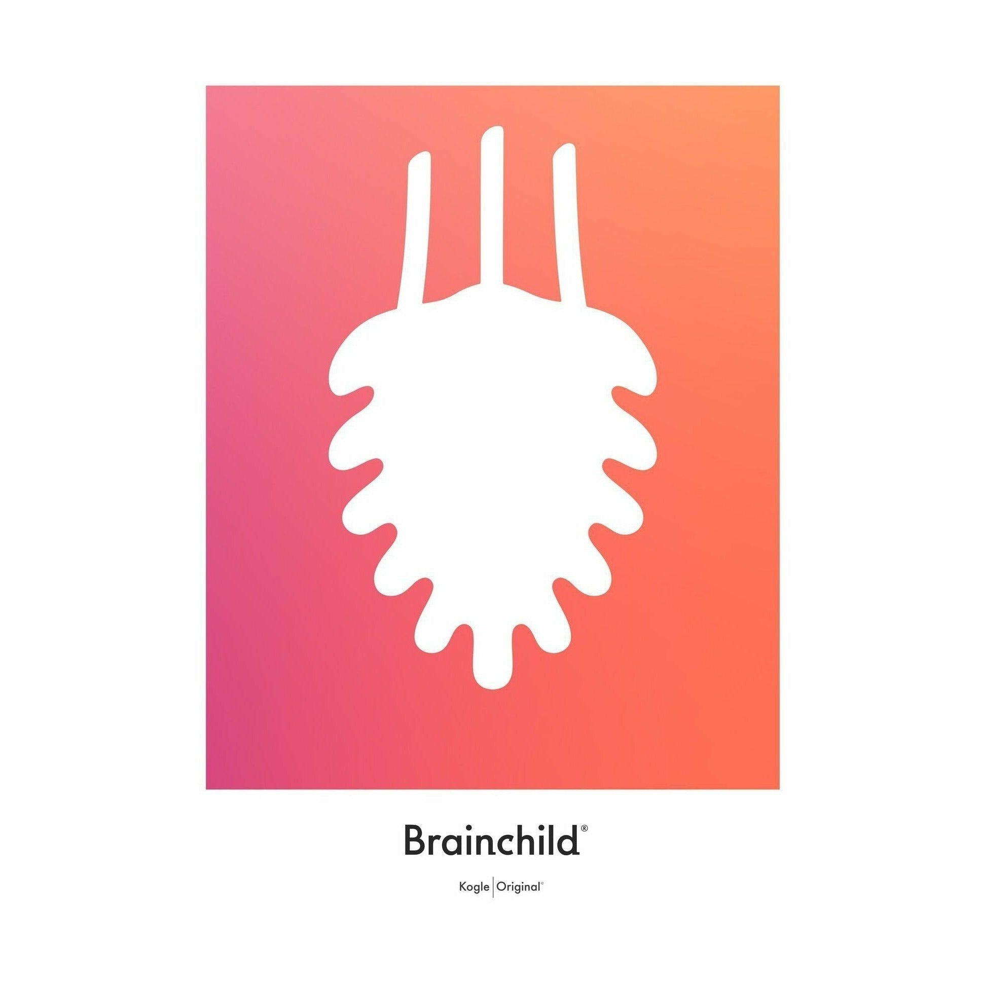 [product_category]-Brainchild Pine Cone Design Icon Poster Without Frame A5, Orange-Brainchild-IF-21001-BRA-1