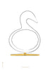 Brainchild Swan Design Sketch Plakát bez rámu 50x70 Cm, bílé pozadí
