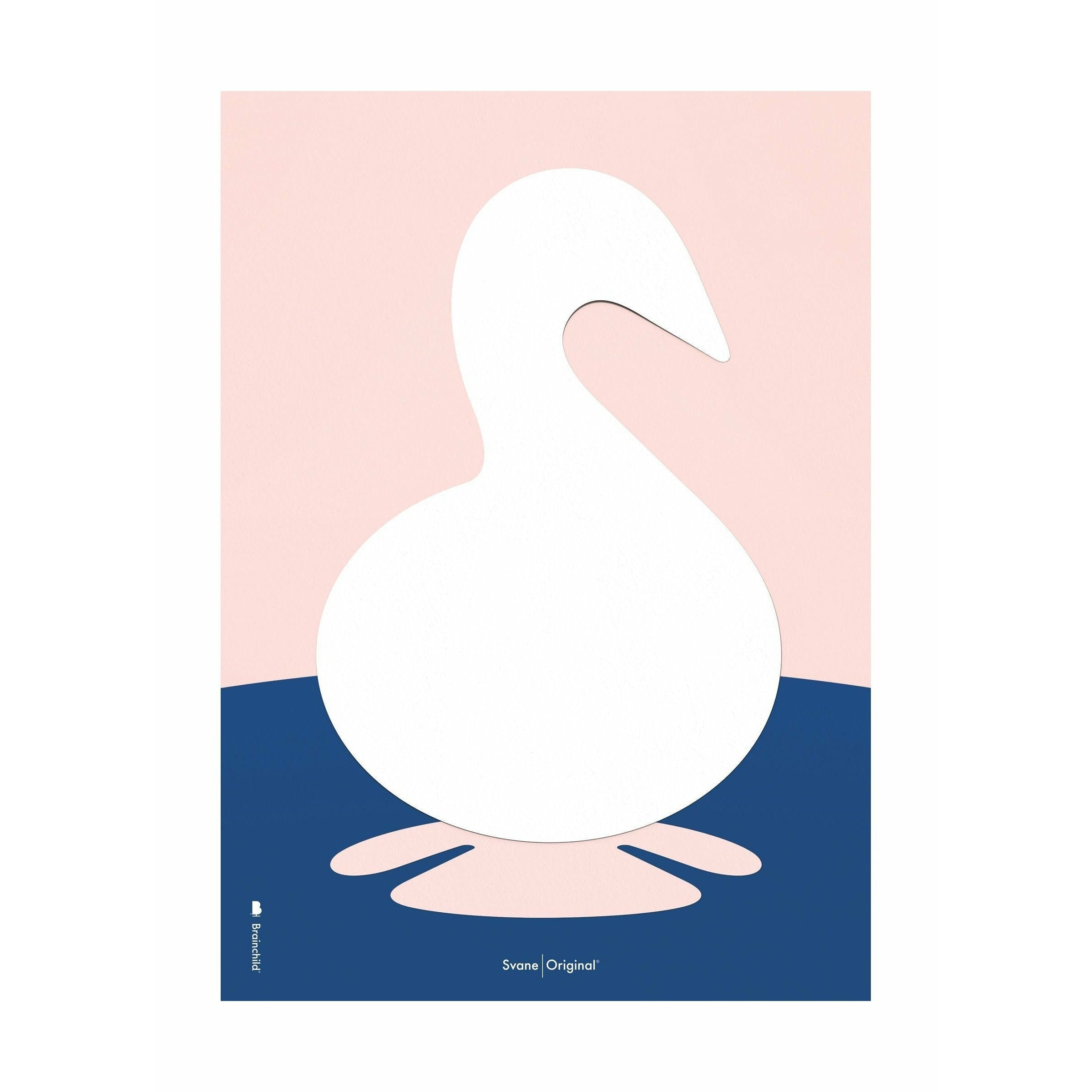 [product_category]-Brainchild Swan Paper Clip Poster Without Frame 50 X70 Cm, Pink Background-Brainchild-5713713201216-P-31003-BRA-1